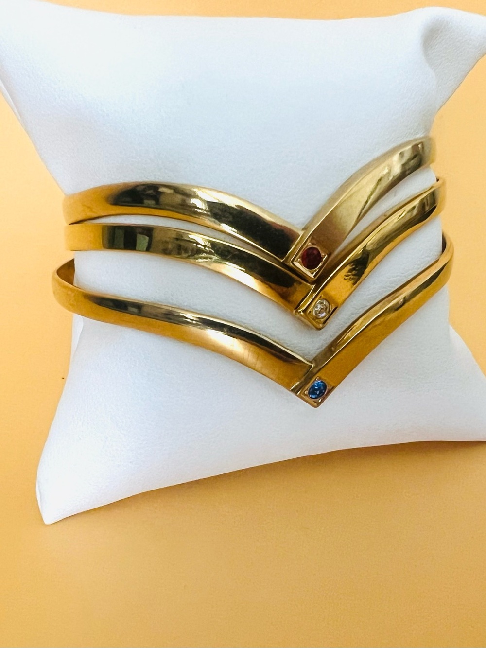 Gold plated open cuff bracelet choose one